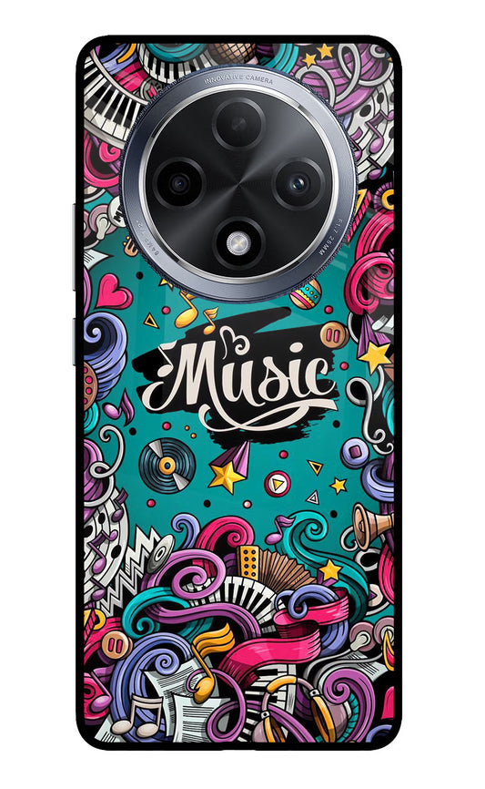 Music Graffiti Oppo F27 Pro Glass Case