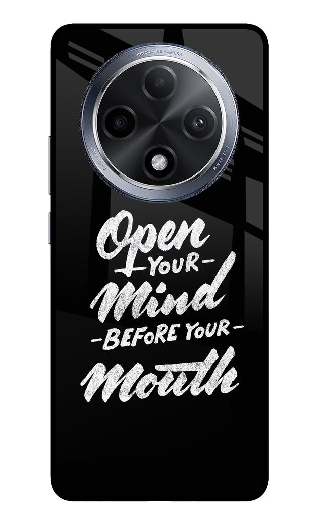 Open Your Mind Before Your Mouth Oppo F27 Pro Glass Case