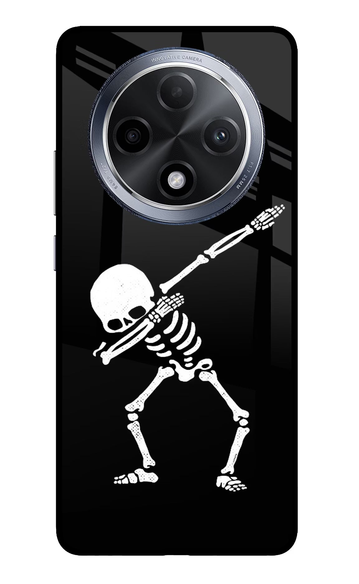 Dabbing Skeleton Art Oppo F27 Pro Glass Case