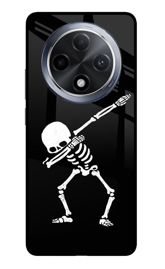 Dabbing Skeleton Art Oppo F27 Pro Glass Case