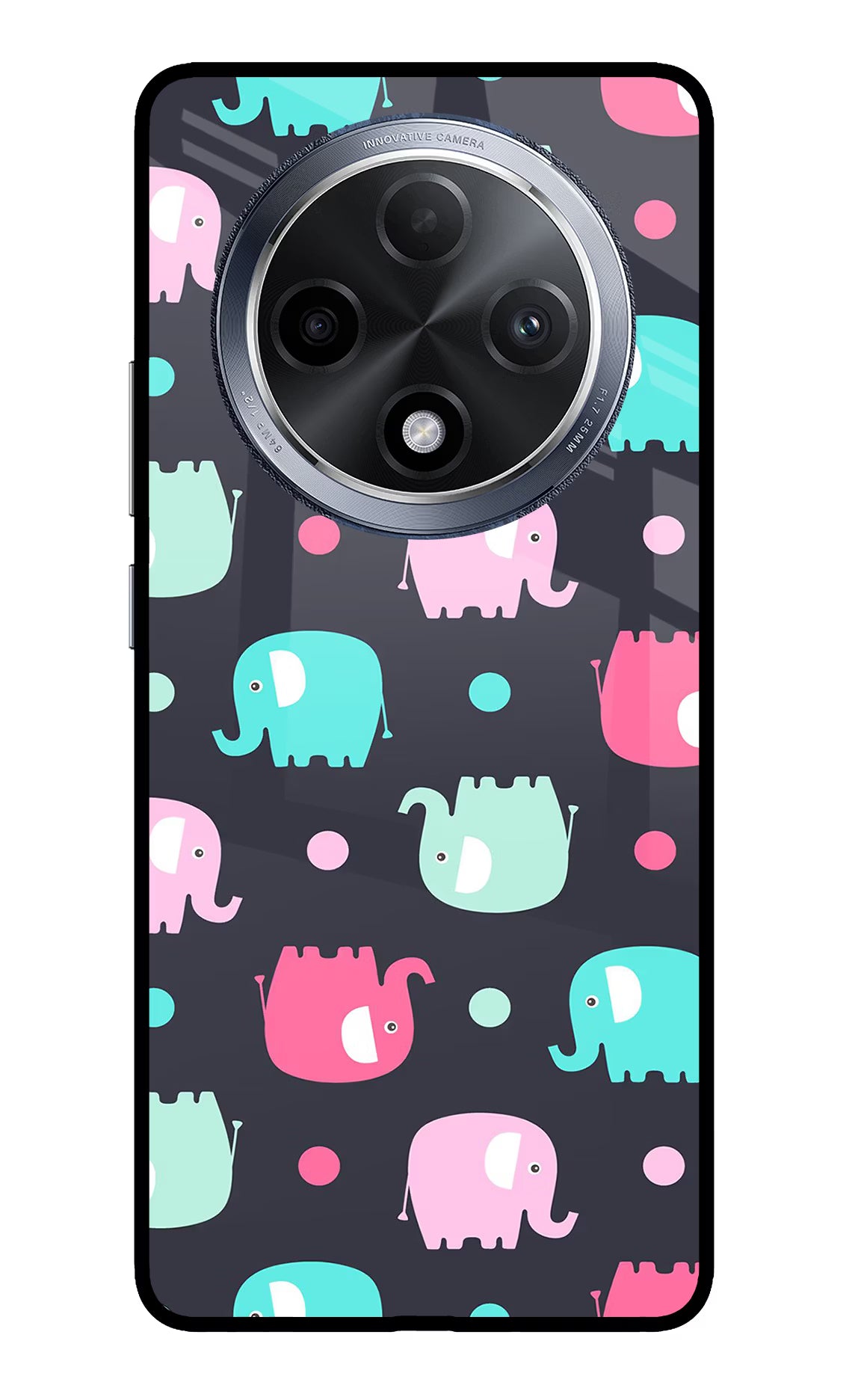 Elephants Oppo F27 Pro Glass Case