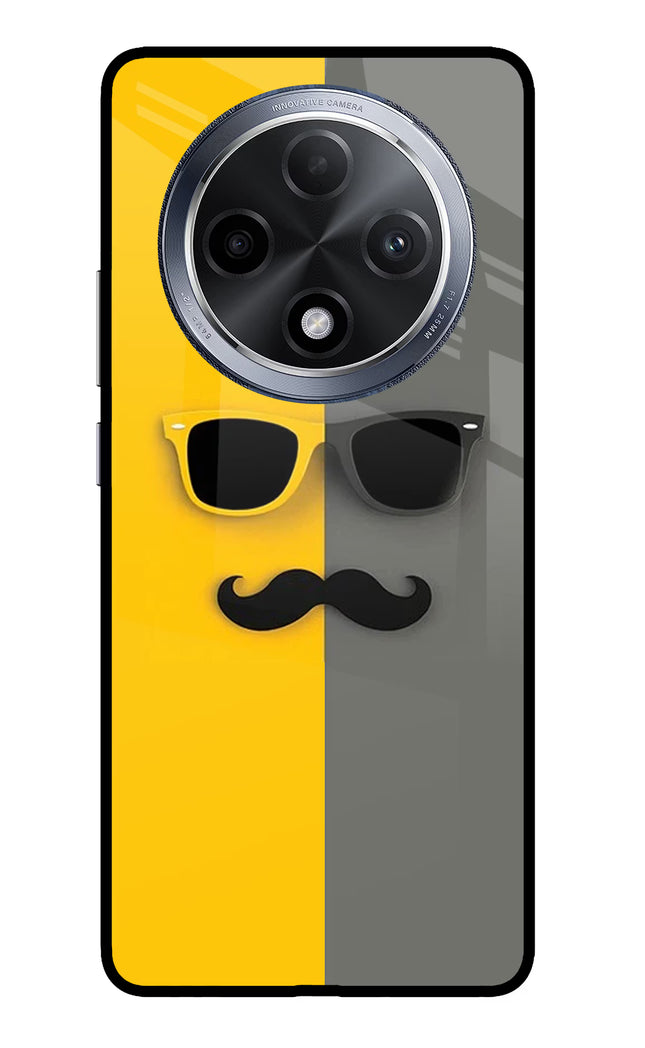 Sunglasses with Mustache Oppo F27 Pro Glass Case