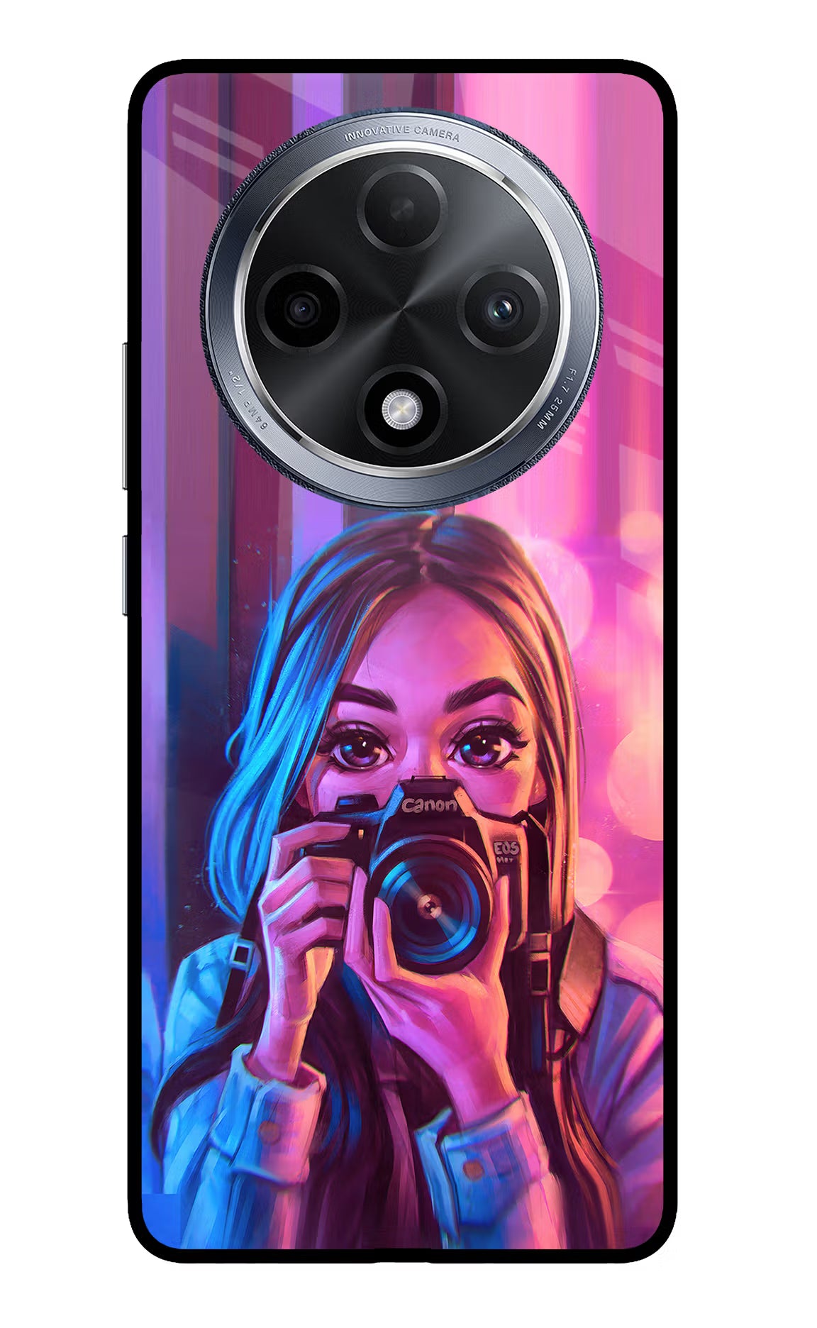 Girl Photographer Oppo F27 Pro Glass Case