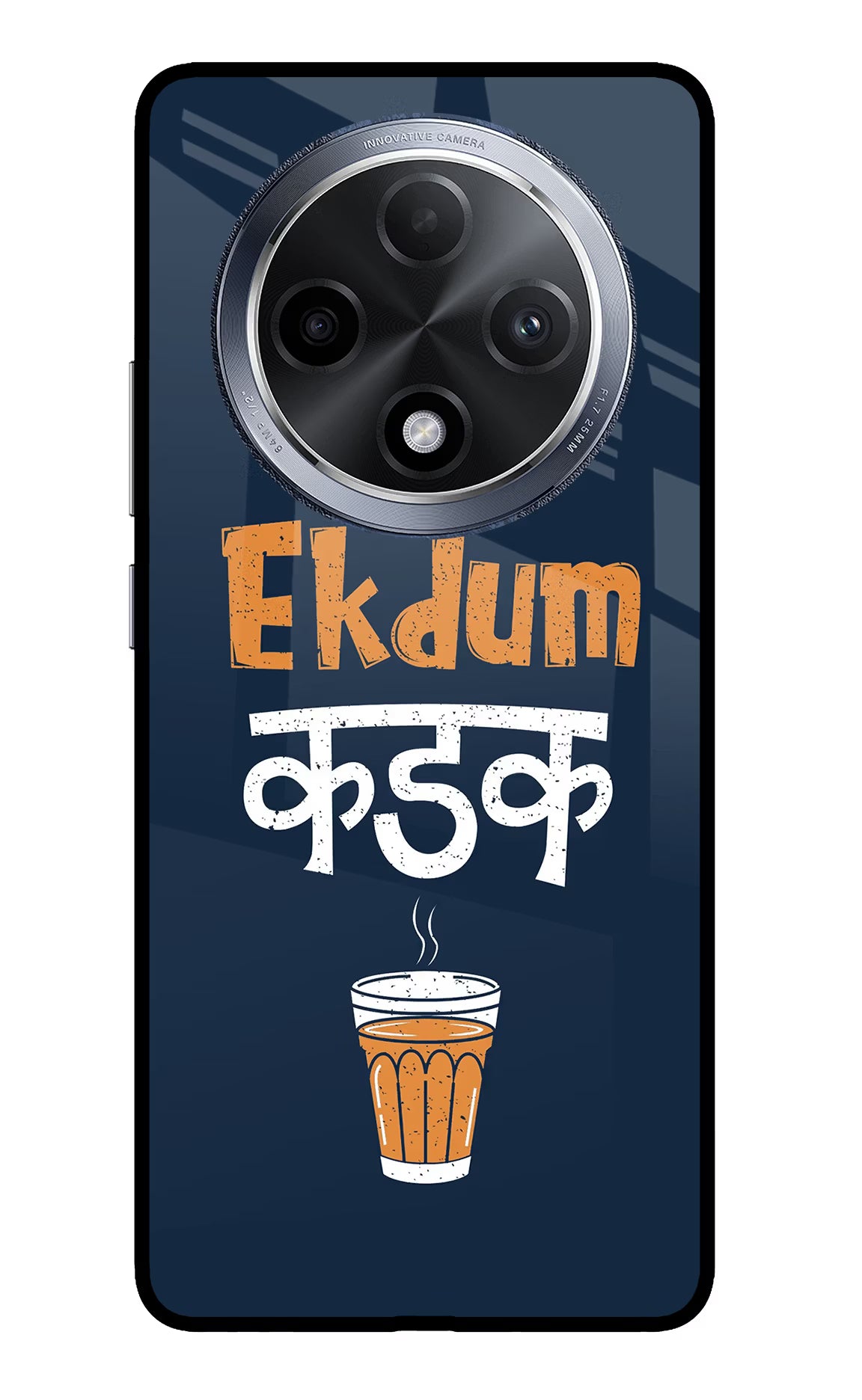 Ekdum Kadak Chai Oppo F27 Pro Glass Case Back Cover by Casekaro