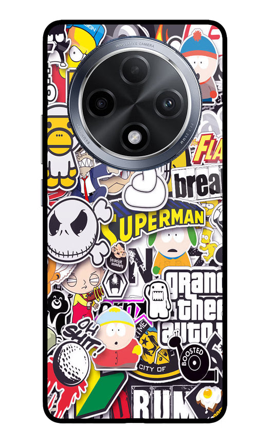 Sticker Bomb Oppo F27 Pro Glass Case