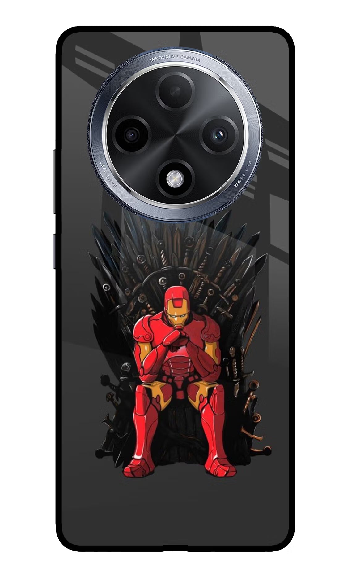 Ironman Throne Oppo F27 Pro Glass Case Back Cover by Casekaro