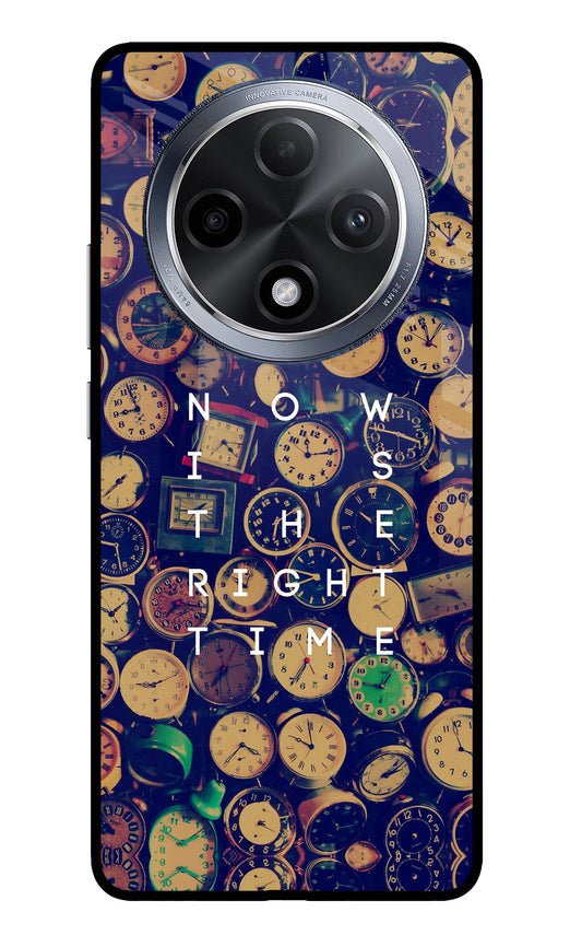 Now is the Right Time Quote Oppo F27 Pro Glass Case