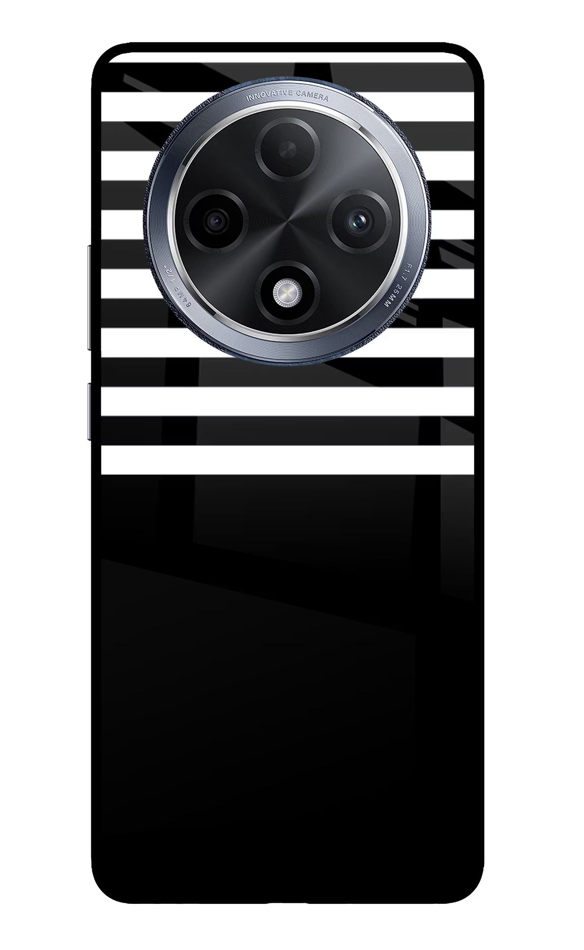 Black and White Print Oppo F27 Pro Glass Case