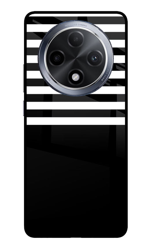 Black and White Print Oppo F27 Pro Glass Case