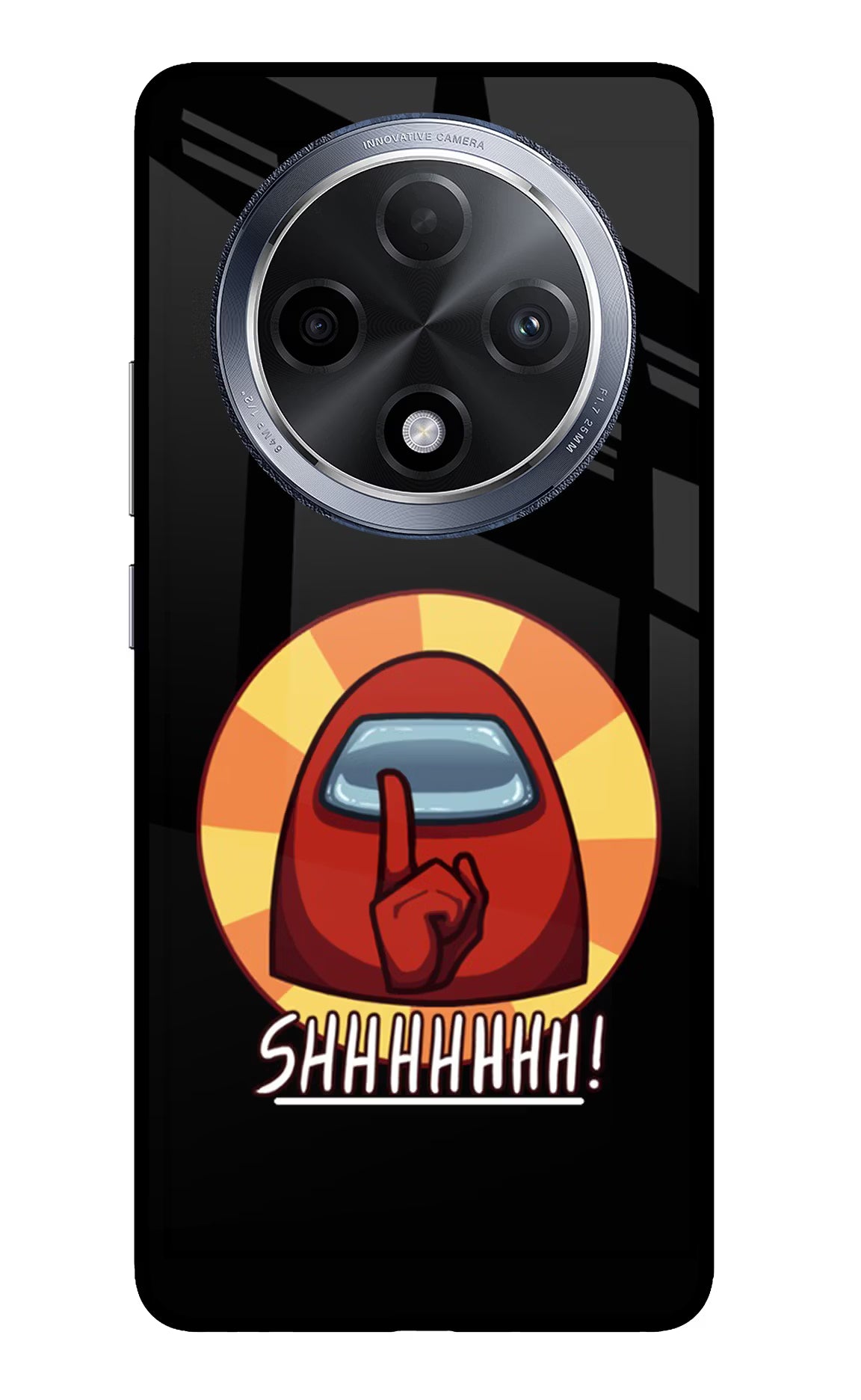 Among Us Shhh! Oppo F27 Pro Glass Case Back Cover by Casekaro