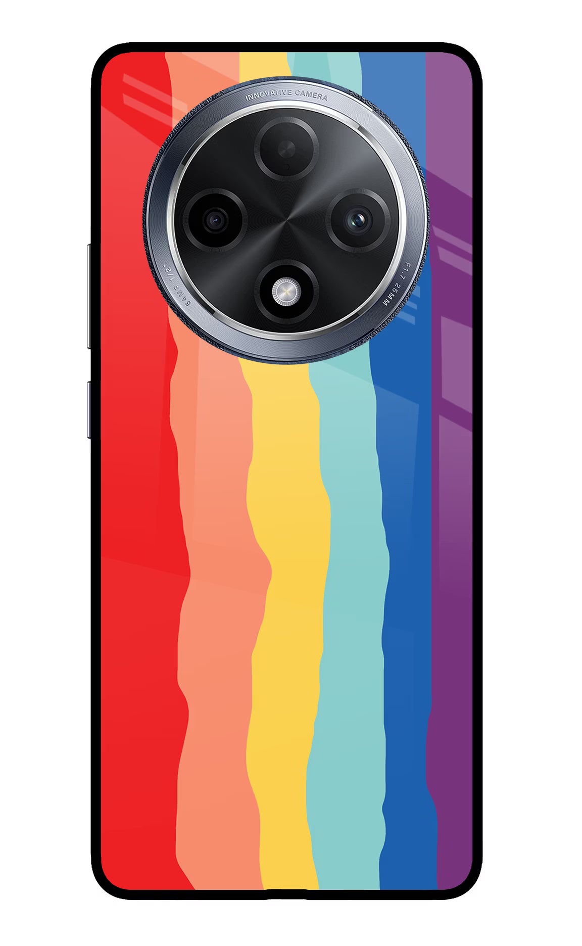 Rainbow Oppo F27 Pro Glass Case Back Cover by Casekaro
