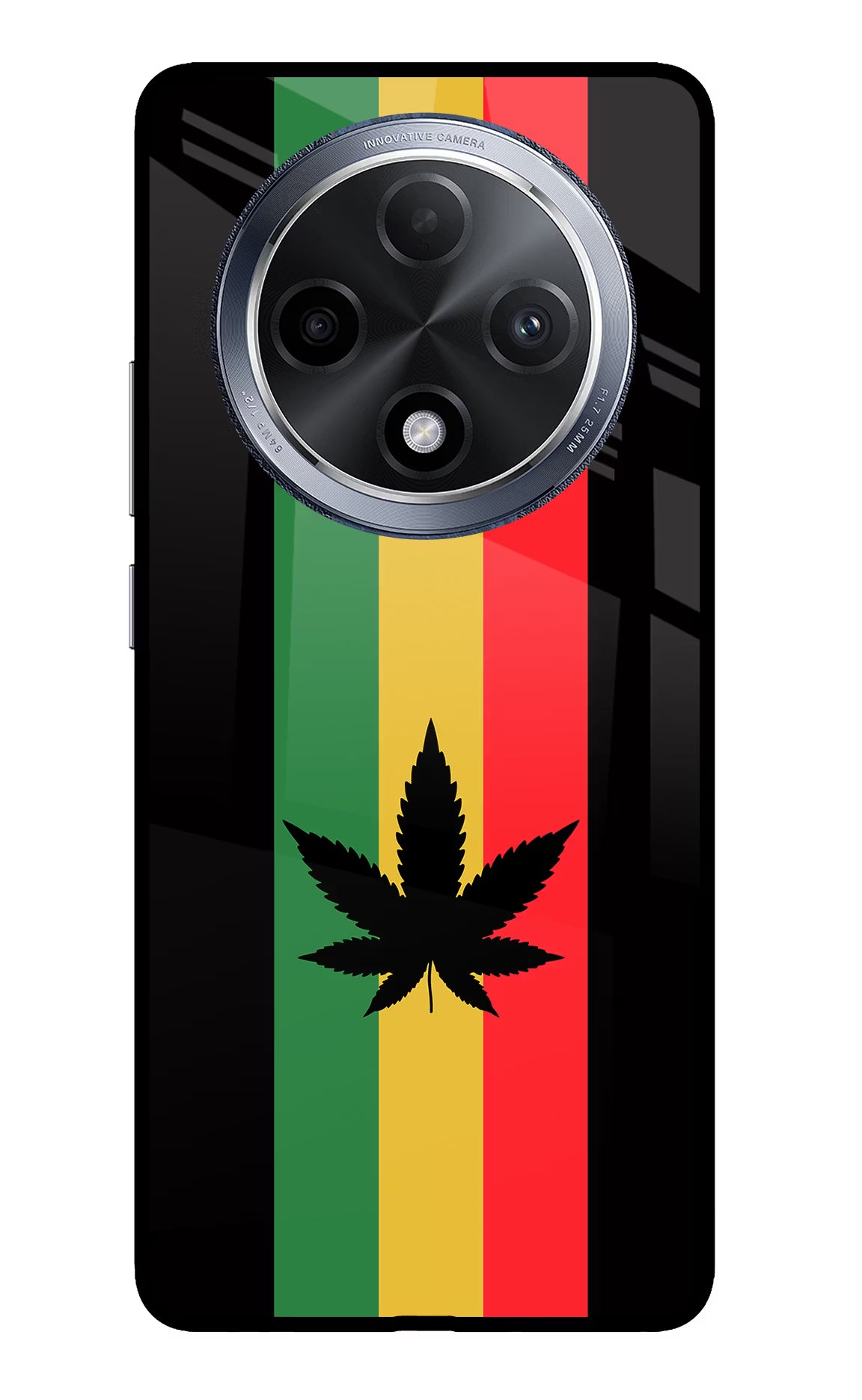 Weed Flag Oppo F27 Pro Glass Case Back Cover by Casekaro