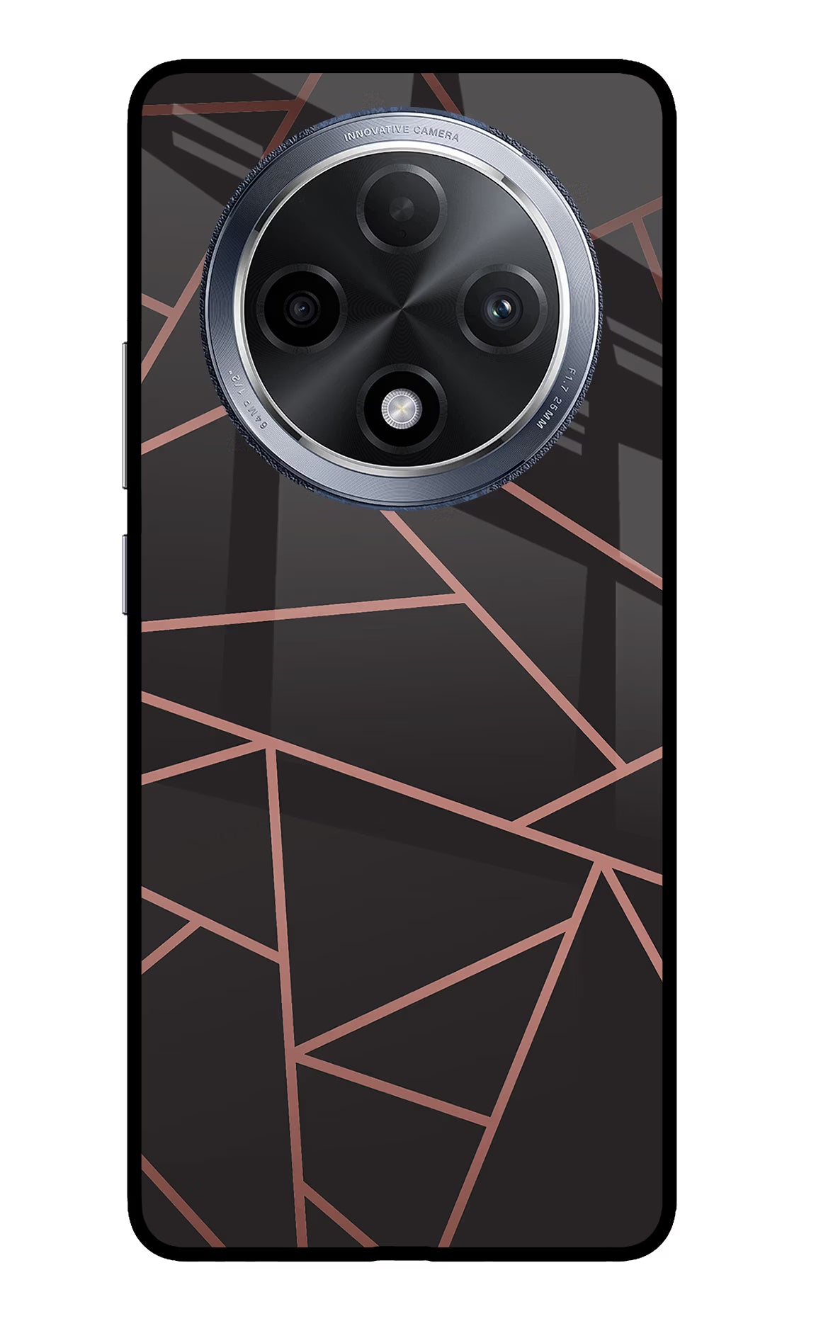 Geometric Pattern Oppo F27 Pro Glass Case Back Cover by Casekaro