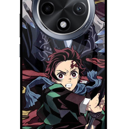 Demon Slayer Oppo F27 Pro Glass Case Back Cover by Casekaro