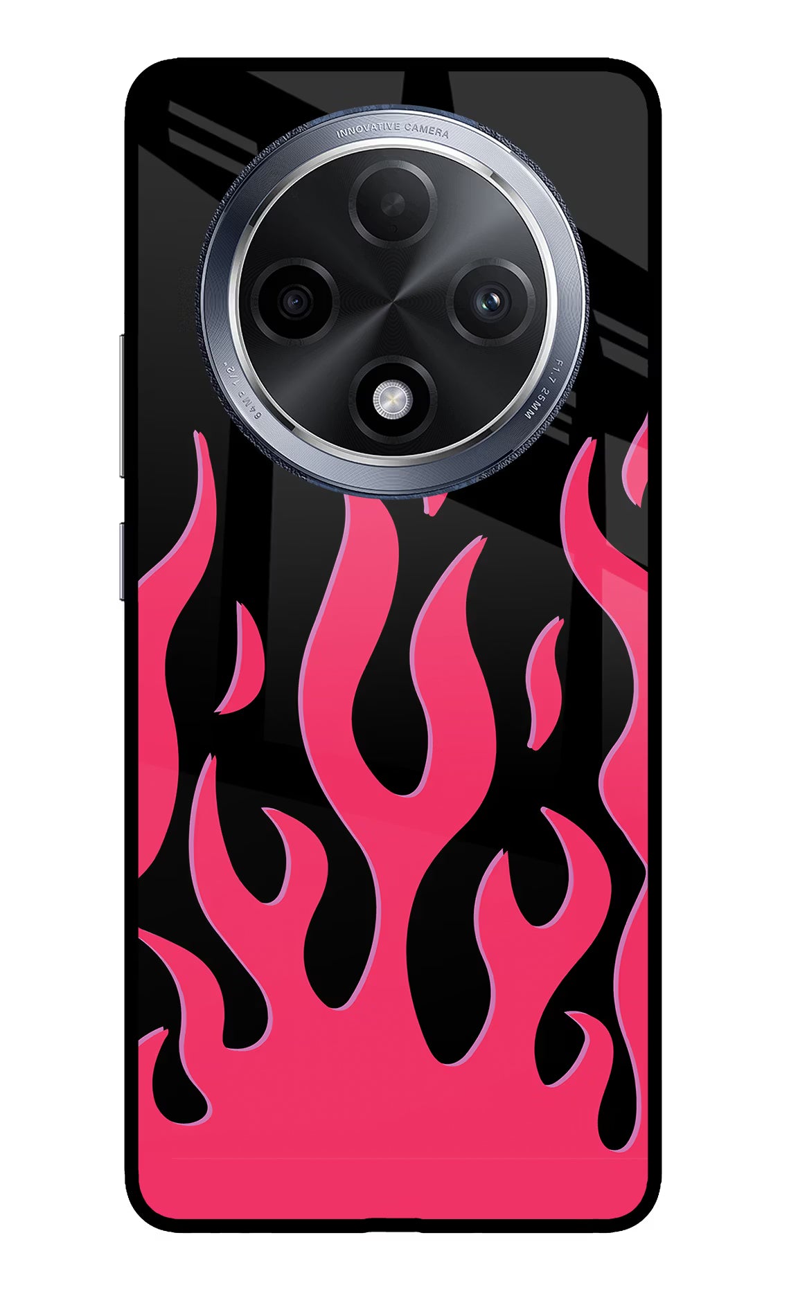 Fire Flames Oppo F27 Pro Glass Case Back Cover by Casekaro
