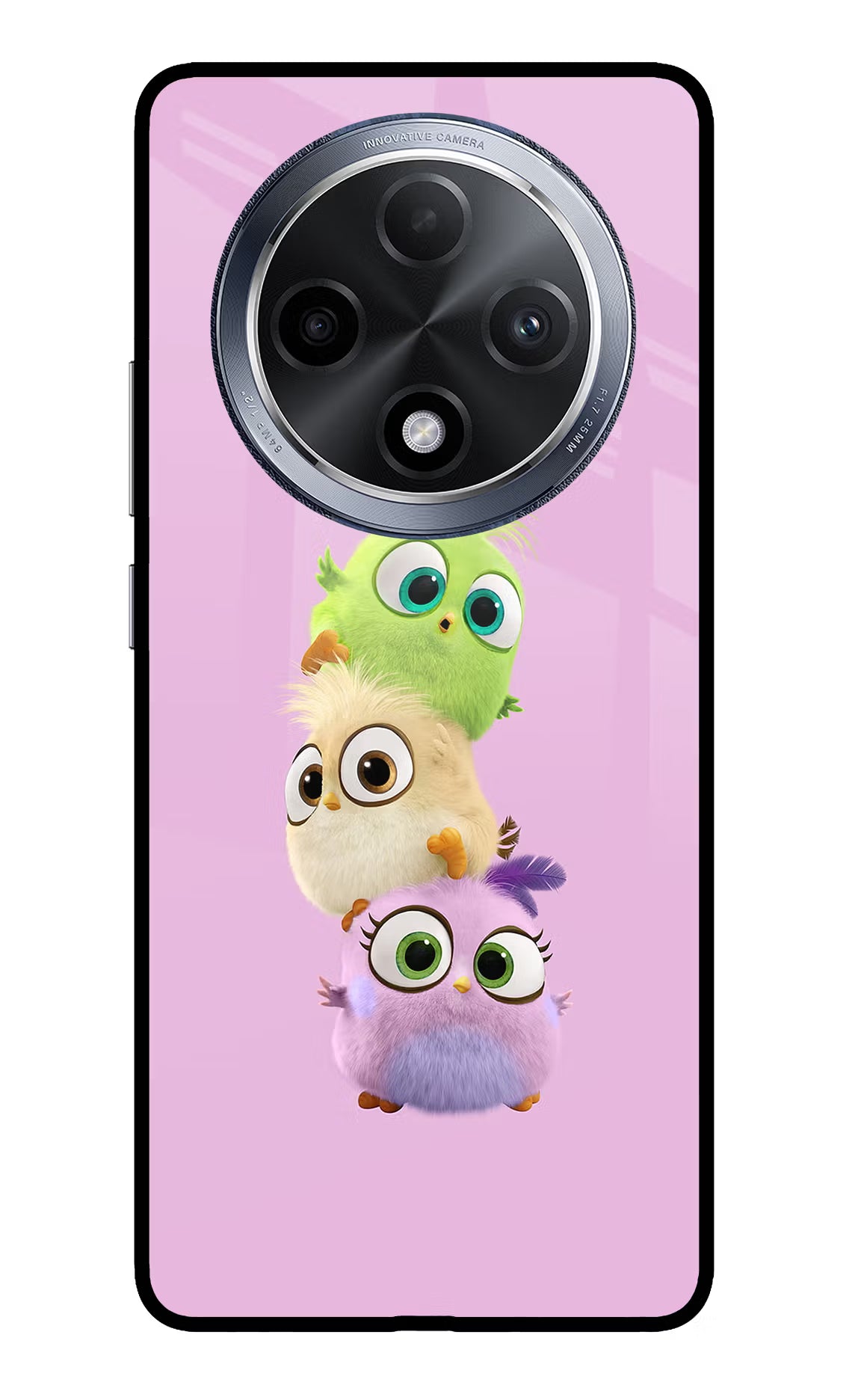 Cute Little Birds Oppo F27 Pro Glass Case Back Cover by Casekaro