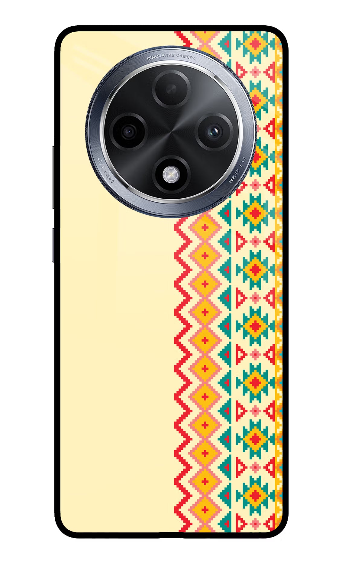 Ethnic Seamless Oppo F27 Pro Glass Case Back Cover by Casekaro