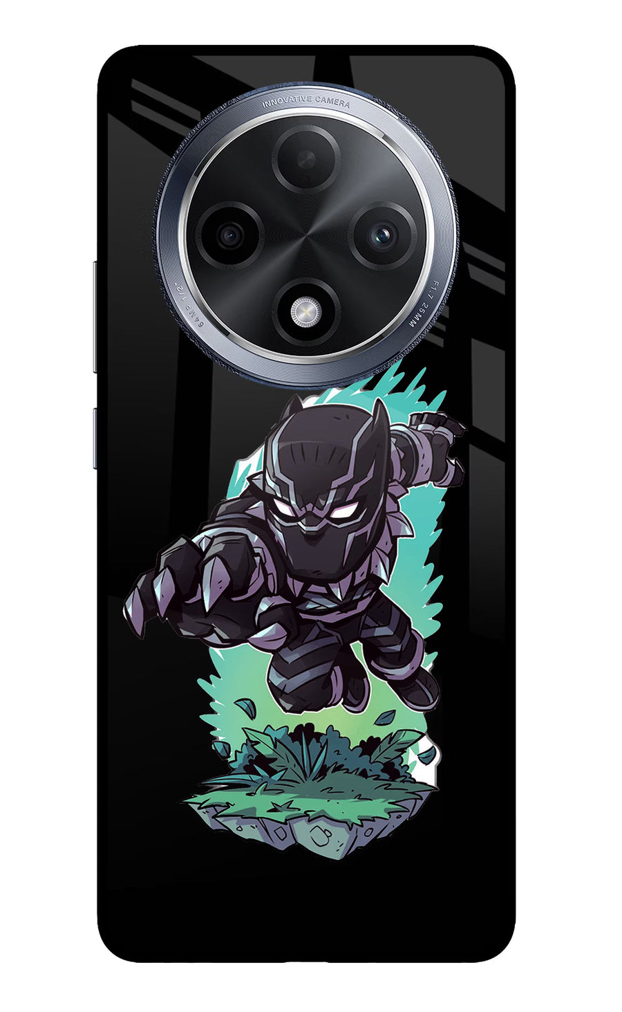 Black Panther Oppo F27 Pro Back Cover, Glass case