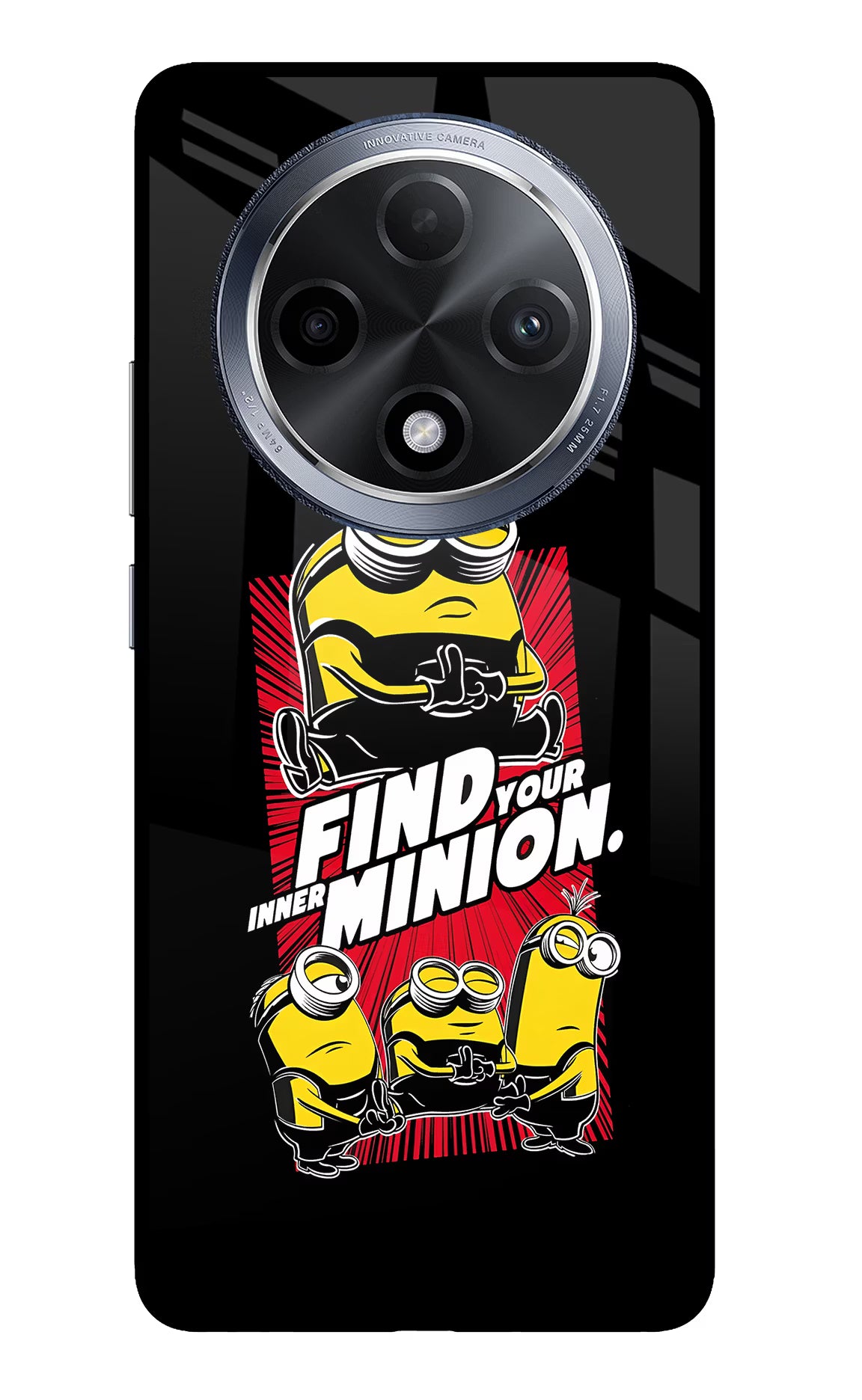 Find your inner Minion Oppo F27 Pro Glass Case Back Cover by Casekaro