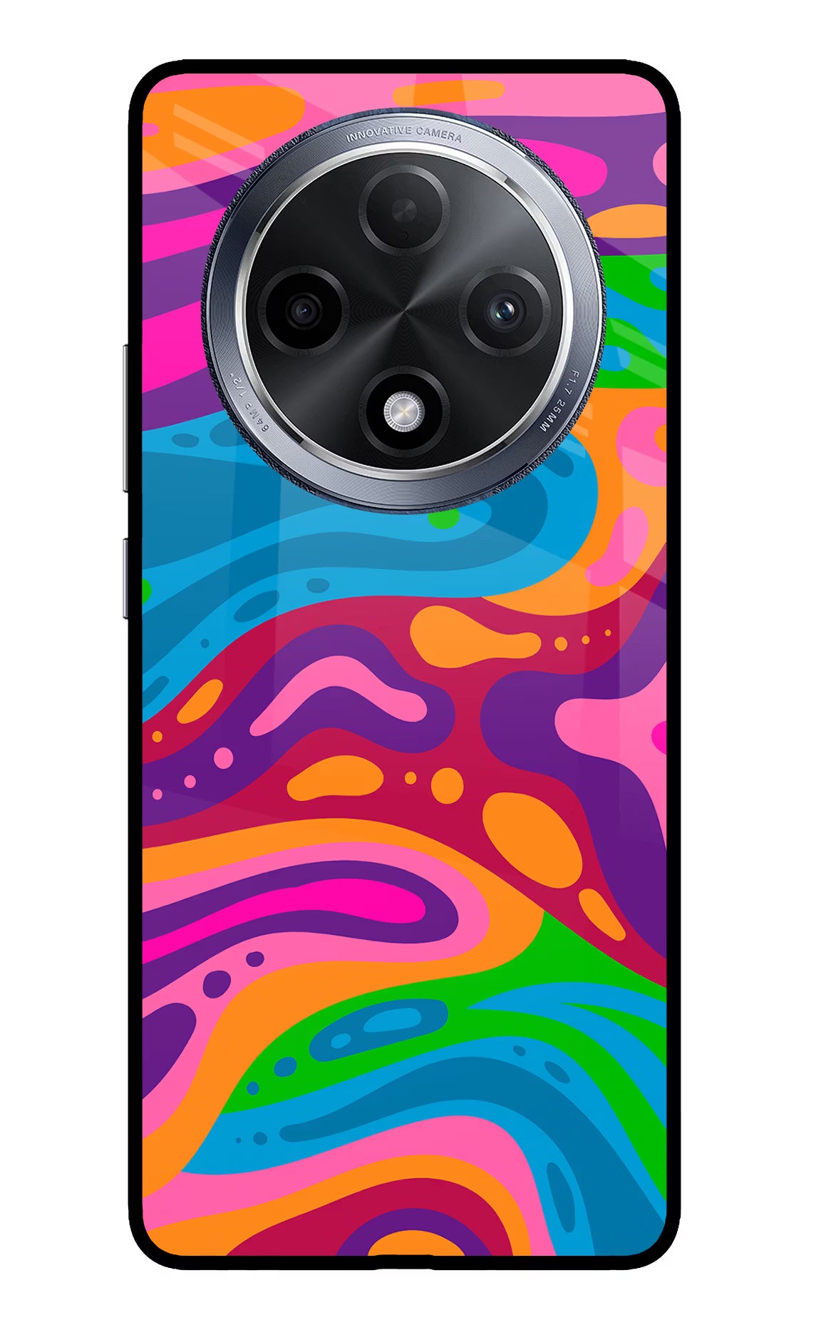 Trippy Pattern Oppo F27 Pro Glass Case
