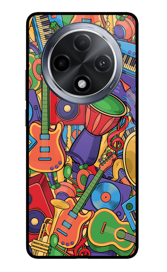 Music Instrument Doodle Oppo F27 Pro Glass Case