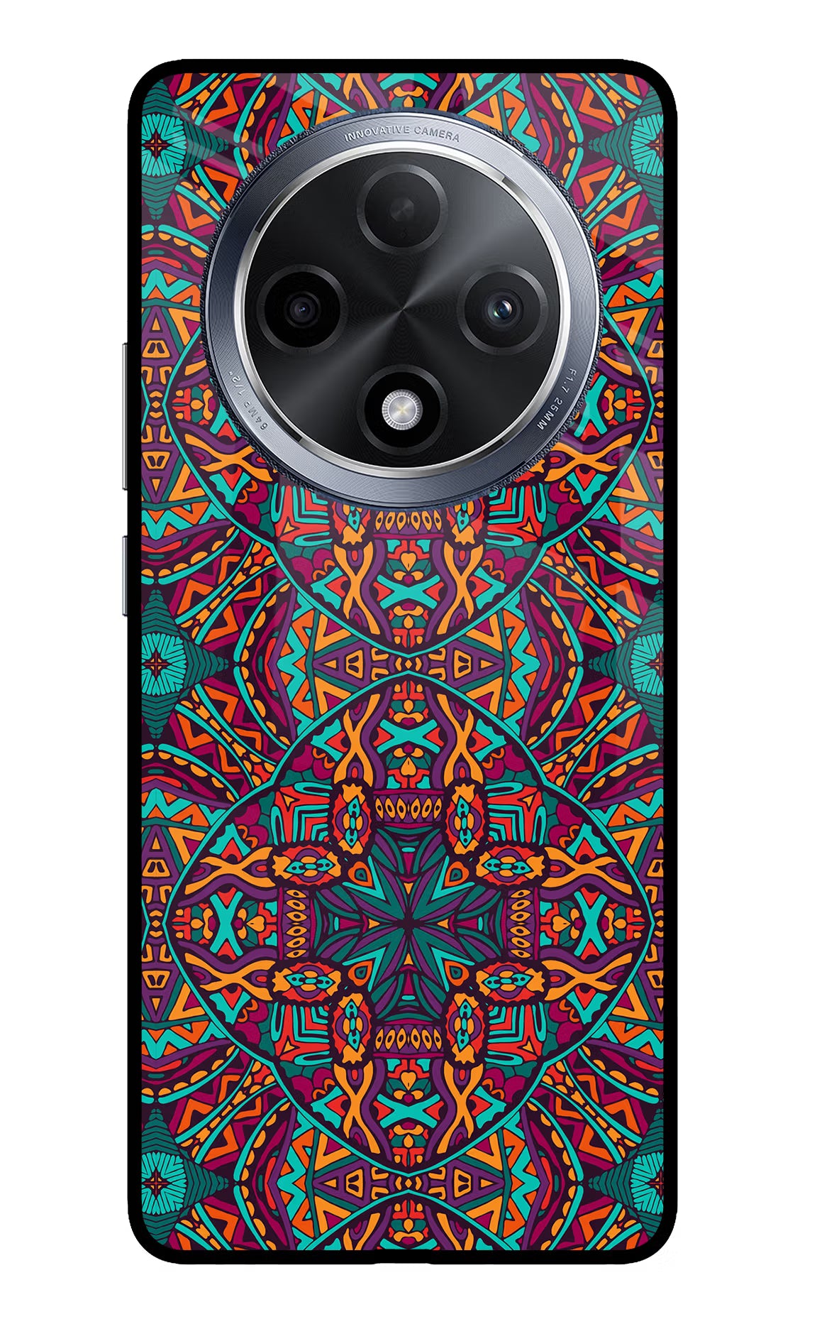 Colour Mandala Oppo F27 Pro Glass Case Back Cover by Casekaro