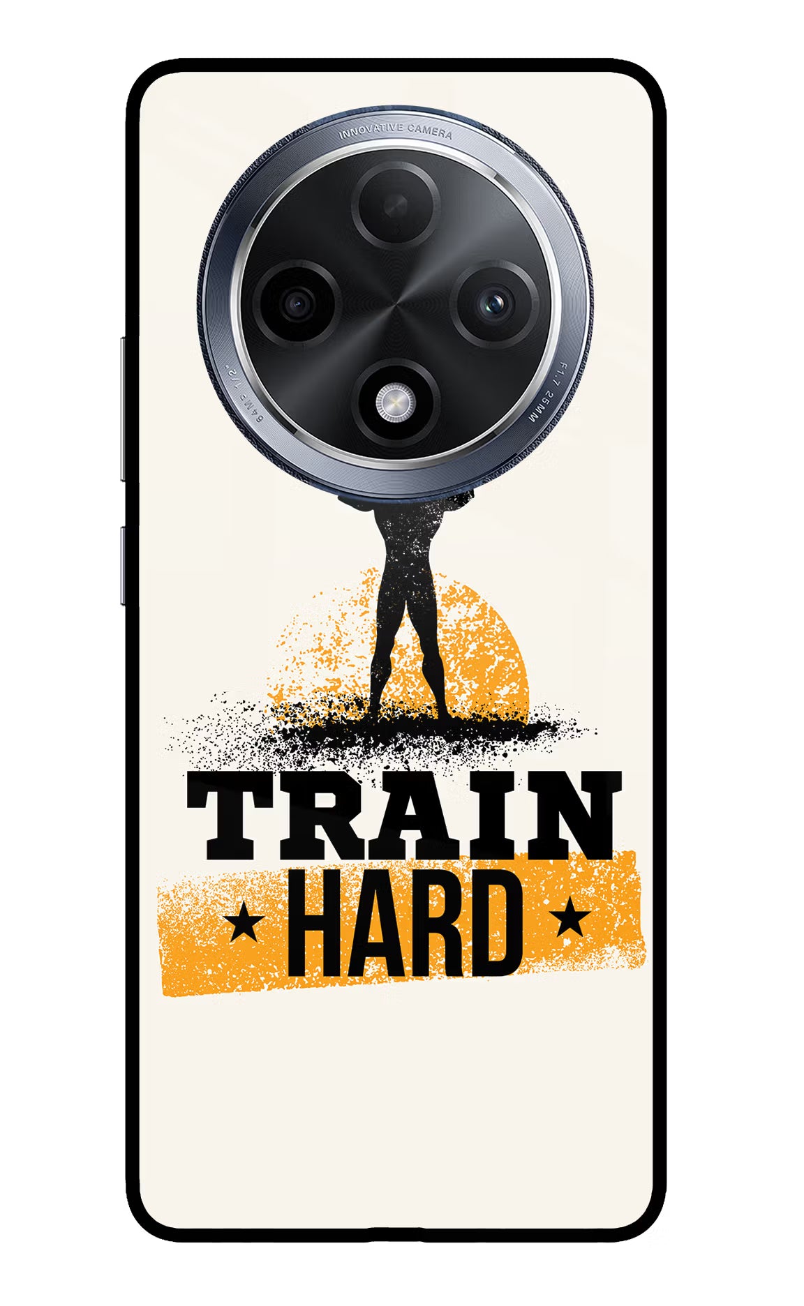 Train Hard Oppo F27 Pro Glass Case Back Cover by Casekaro