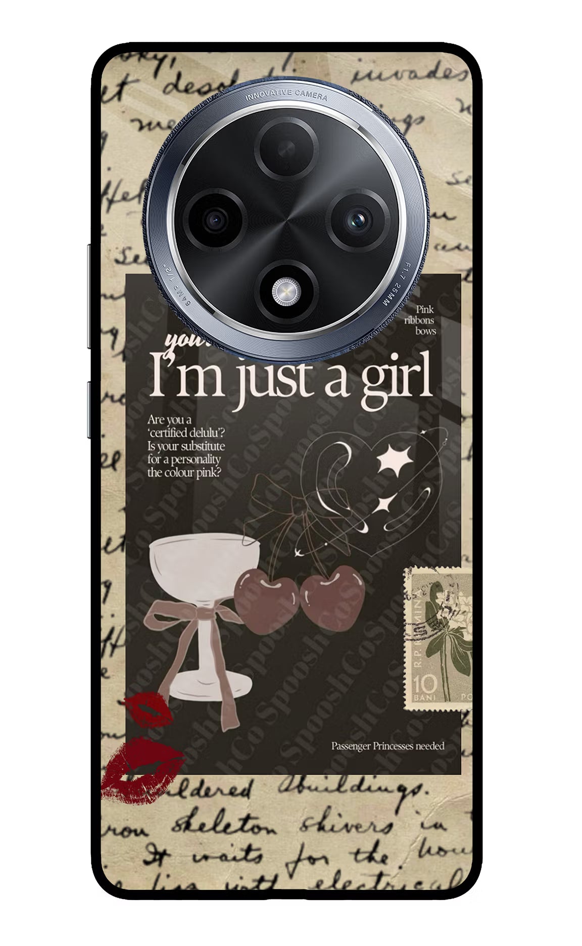 I am just a girl Oppo F27 Pro Glass Case Back Cover by Casekaro