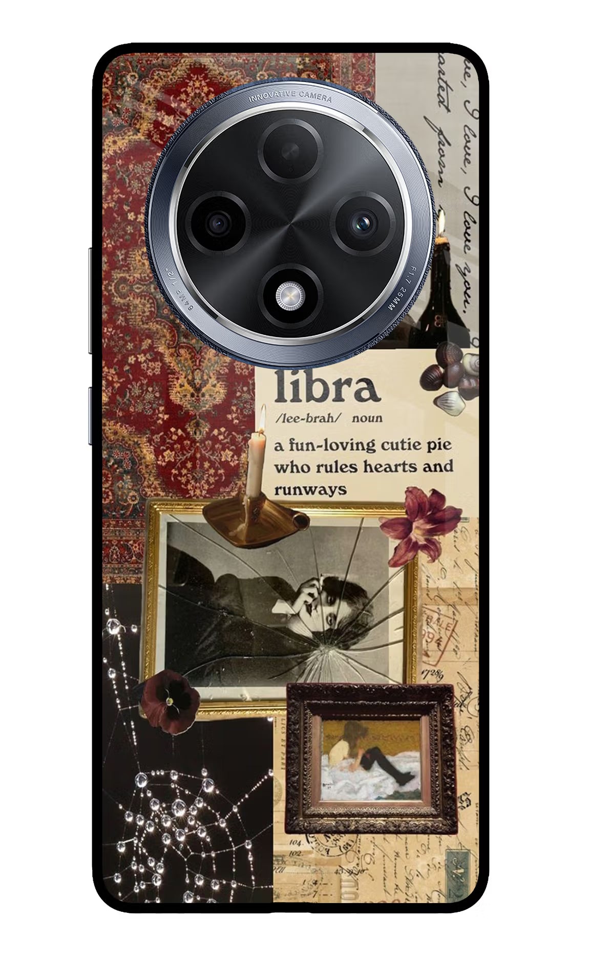 Libra Zodiac Oppo F27 Pro Glass Case Back Cover by Casekaro
