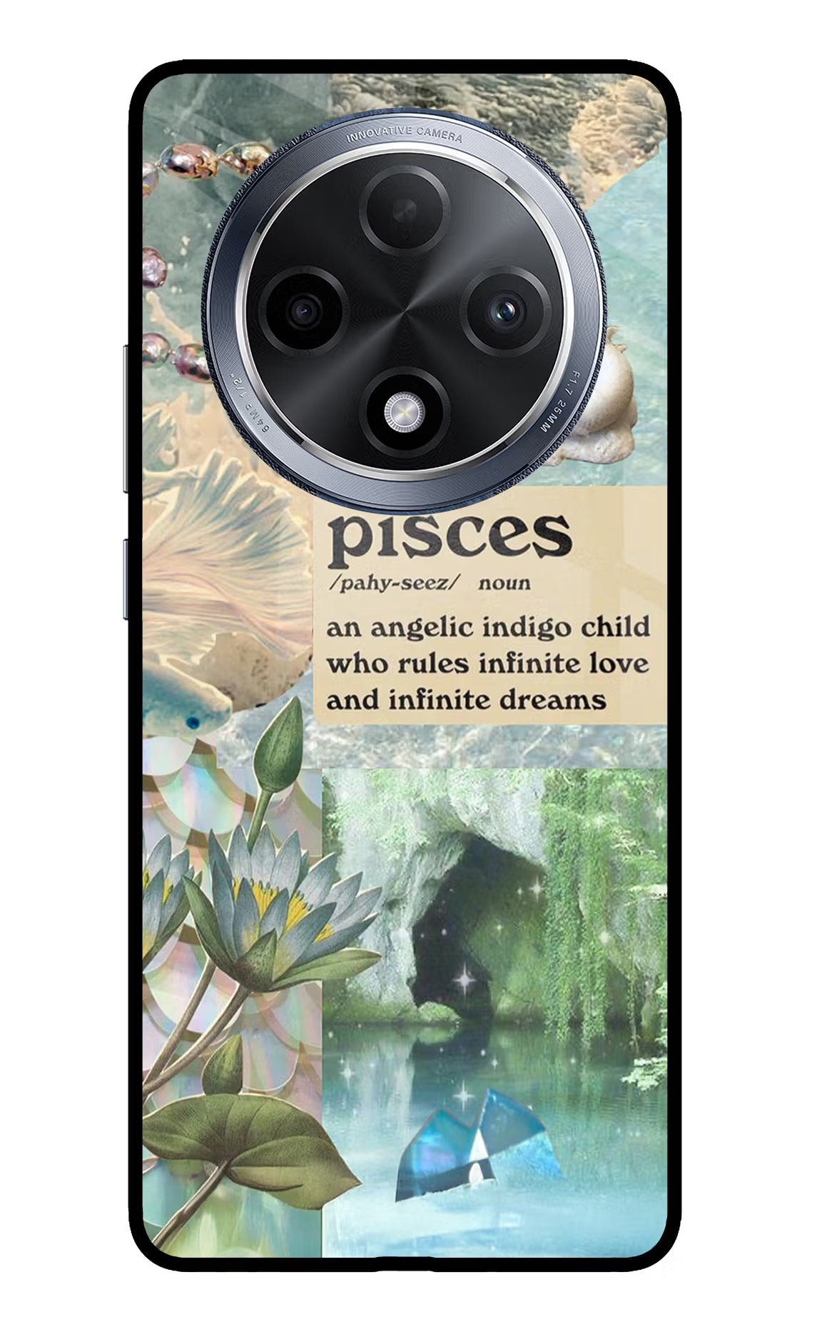 Pisces Zodiac Oppo F27 Pro Glass Case Back Cover by Casekaro