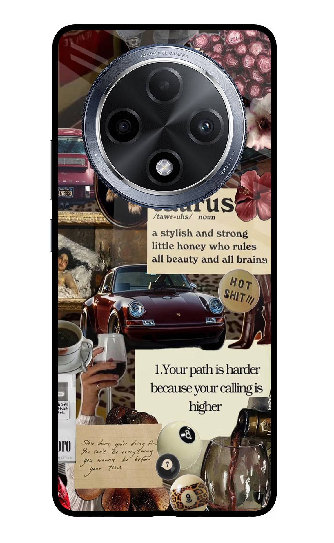 Taurus Zodiac Oppo F27 Pro Glass Case Back Cover by Casekaro