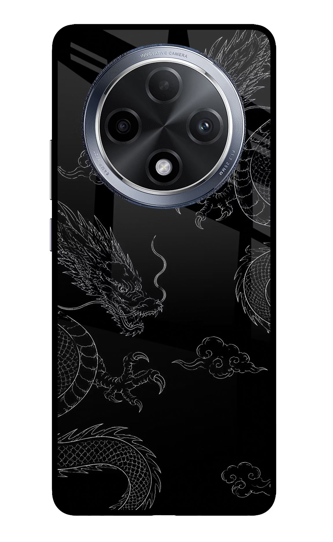 Twin Dragons Oppo F27 Pro Glass Case Back Cover by Casekaro