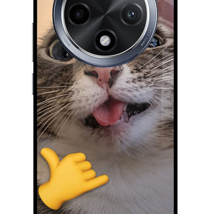 Silly Cat Call Oppo F27 Pro Glass Case