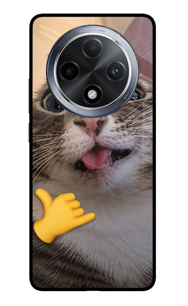 Silly Cat Call Oppo F27 Pro Glass Case