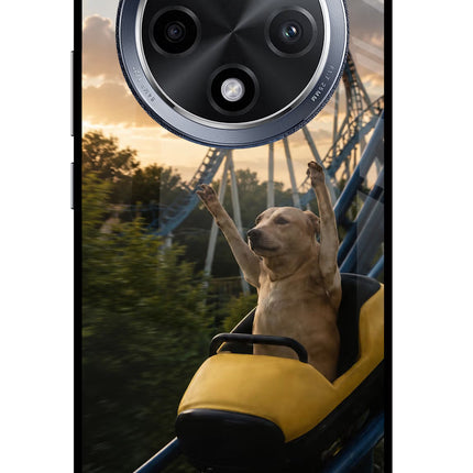 Rollercoaster Dog Oppo F27 Pro Glass Case