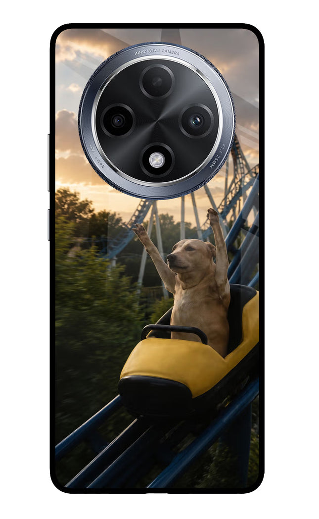 Rollercoaster Dog Oppo F27 Pro Glass Case