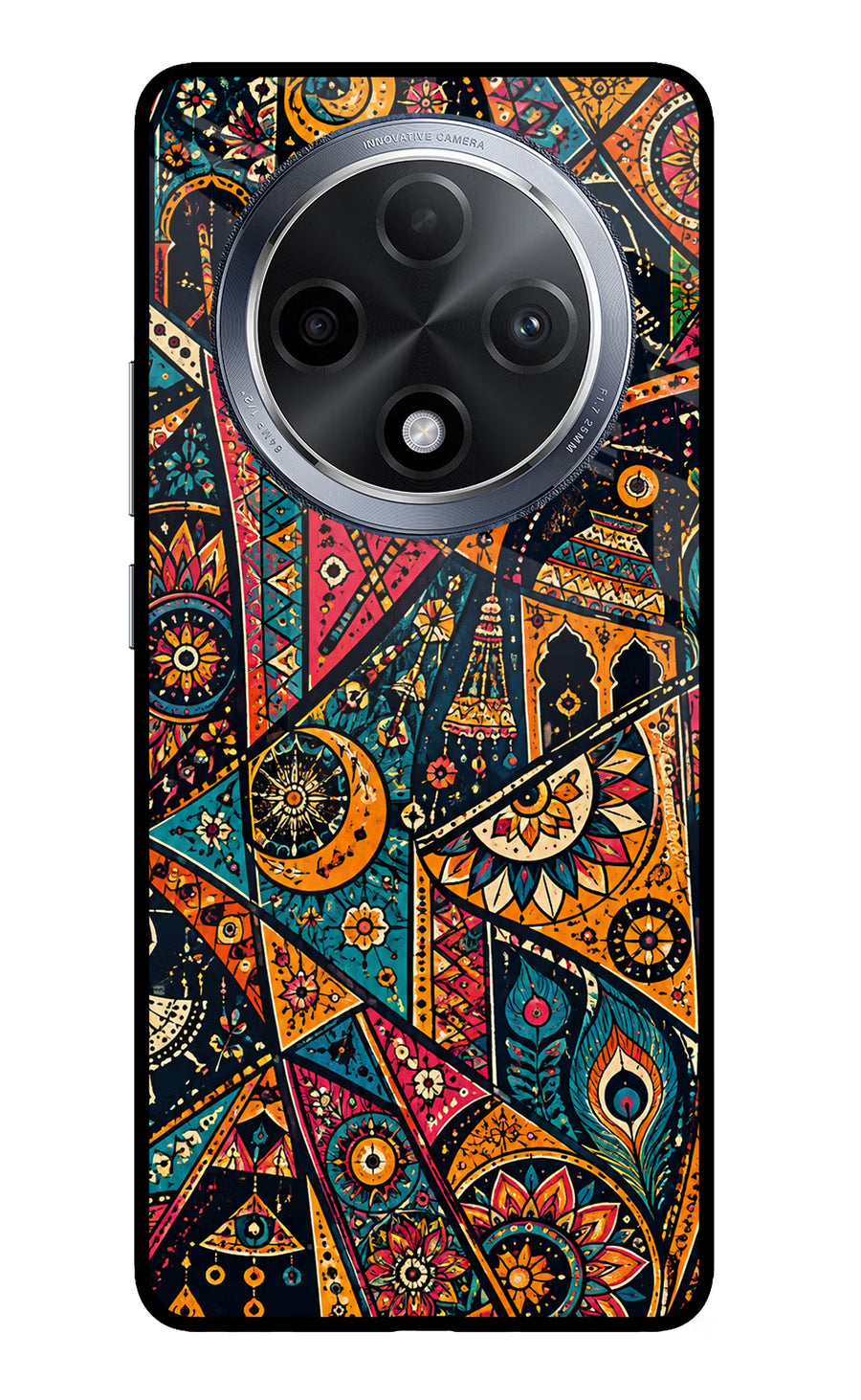 Folk Print Oppo F27 Pro Back Cover, Glass case