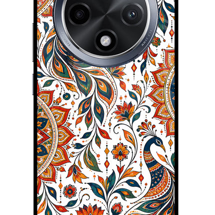 White Mayura Oppo F27 Pro Glass Case