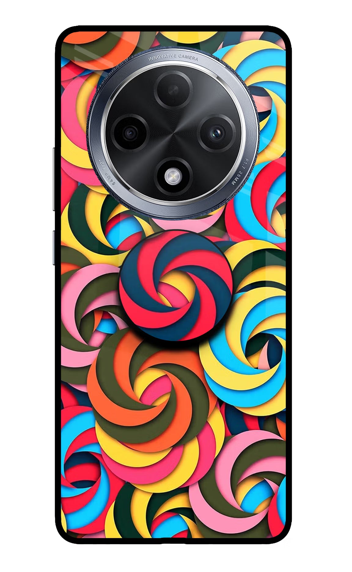Spiral Pattern Oppo F27 Pro Pop Case by Casekaro