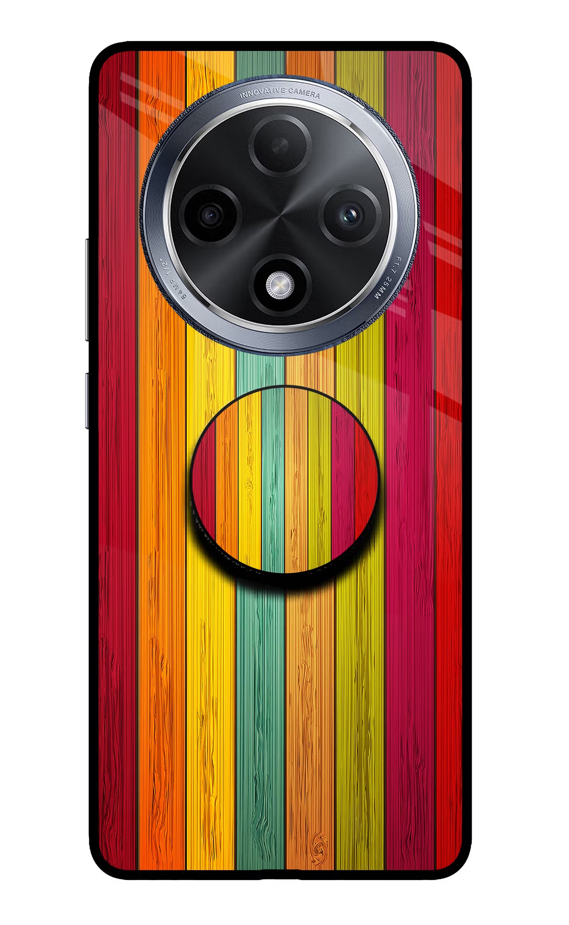 Multicolor Wooden Oppo F27 Pro Pop Case by Casekaro