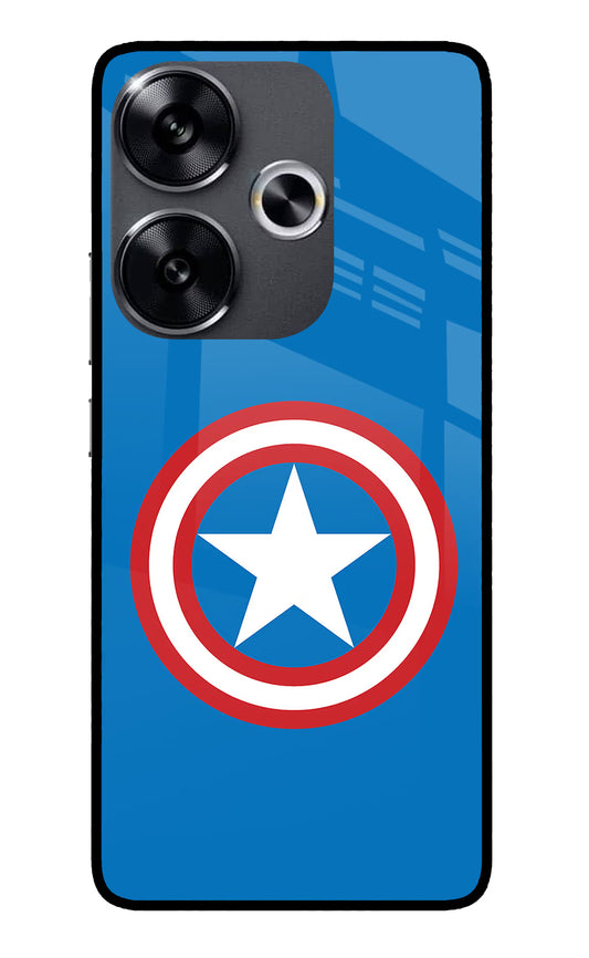 Captain America Logo Poco F6 5G Glass Case