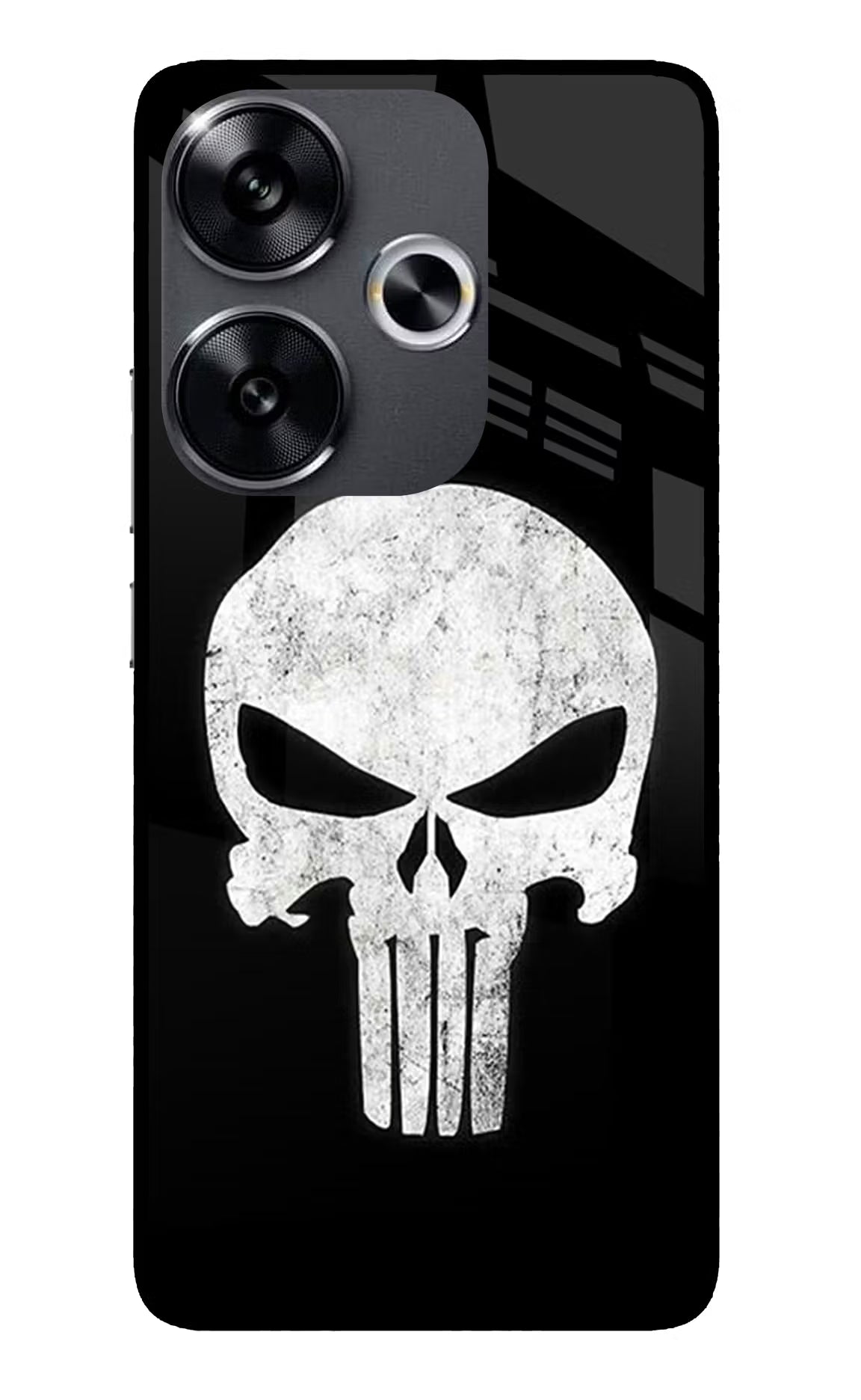 Punisher Skull Poco F6 5G Glass Case