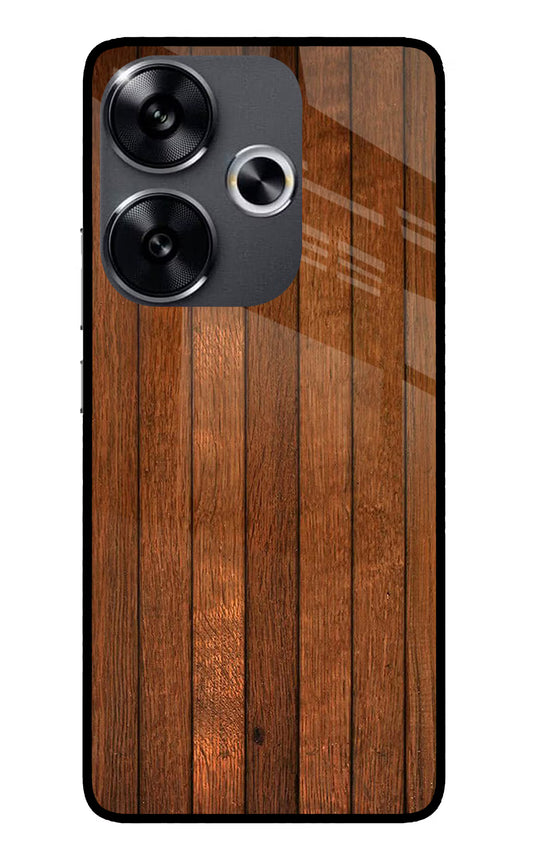 Wooden Artwork Bands Poco F6 5G Glass Case