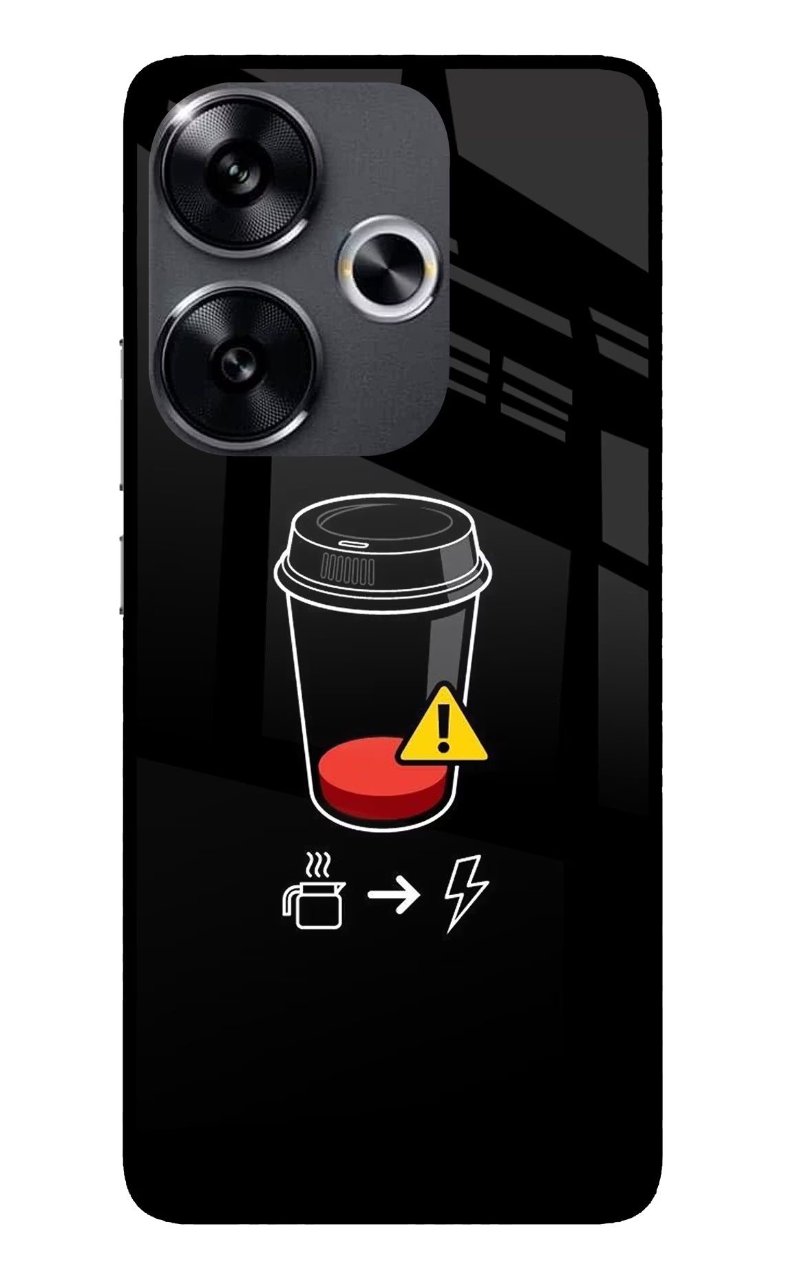 Coffee Poco F6 5G Glass Case