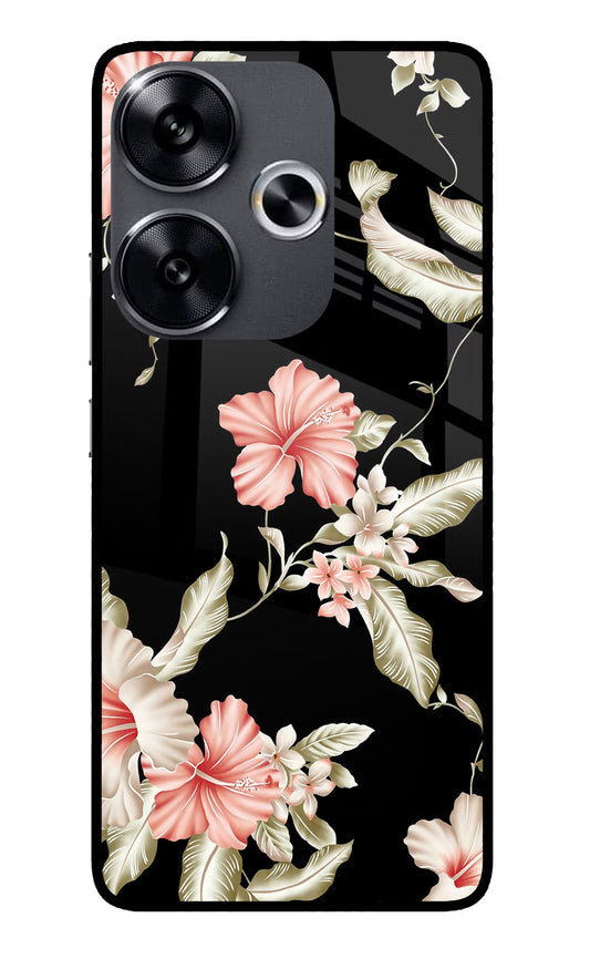 Flowers Poco F6 5G Glass Case