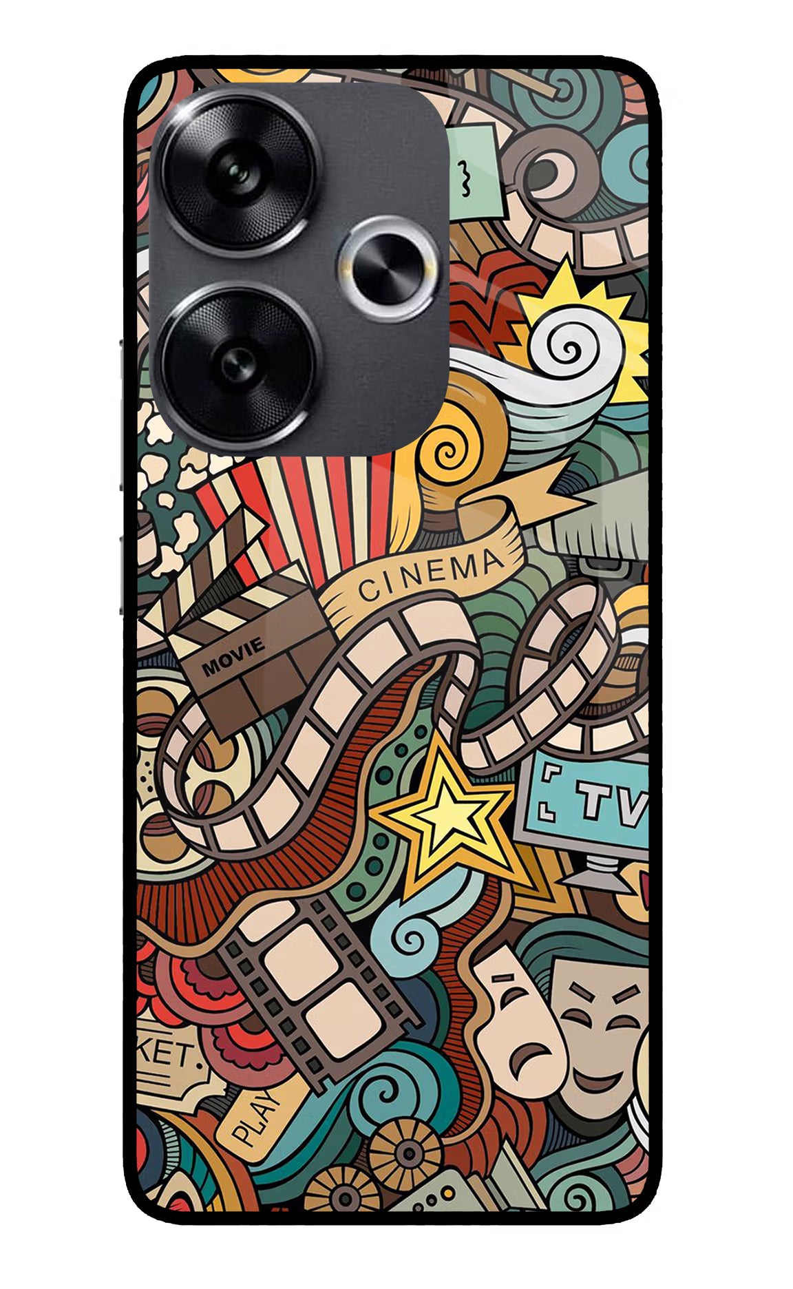 Cinema Abstract Poco F6 5G Glass Case