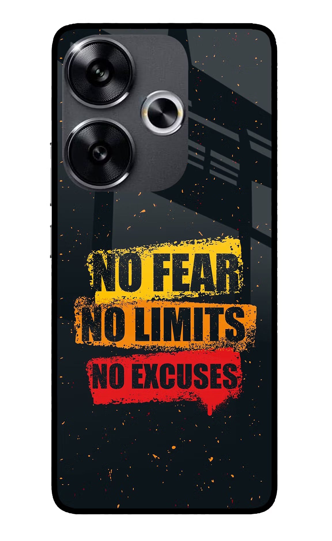 No Fear No Limits No Excuse Poco F6 5G Glass Case