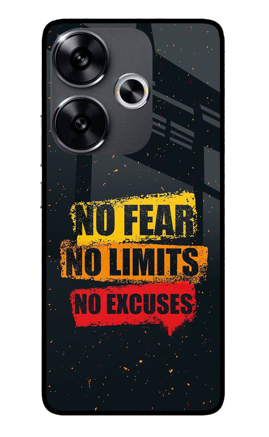 No Fear No Limits No Excuse Poco F6 5G Glass Case