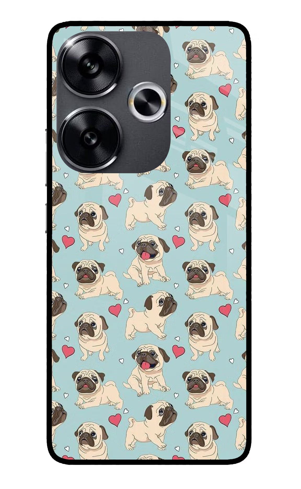Pug Dog Poco F6 5G Glass Case