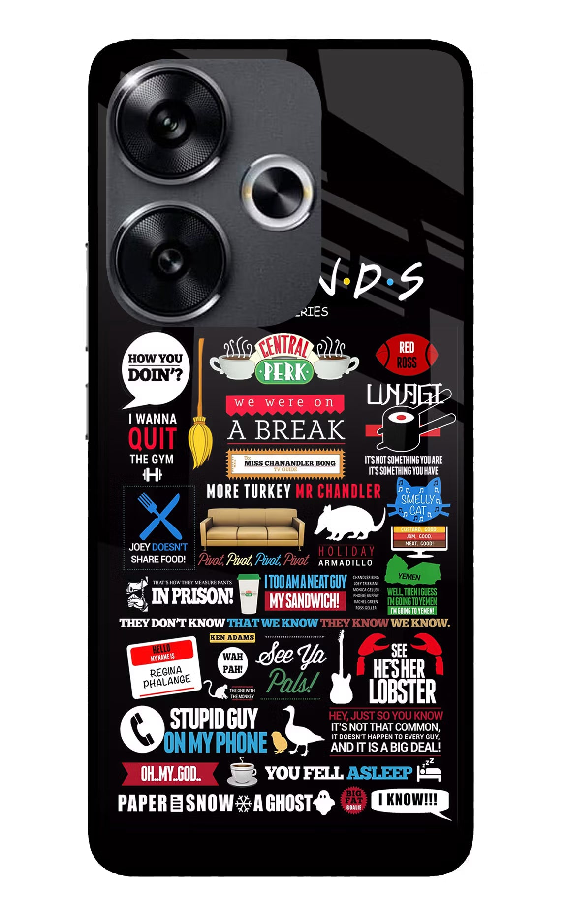 FRIENDS Poco F6 5G Glass Case